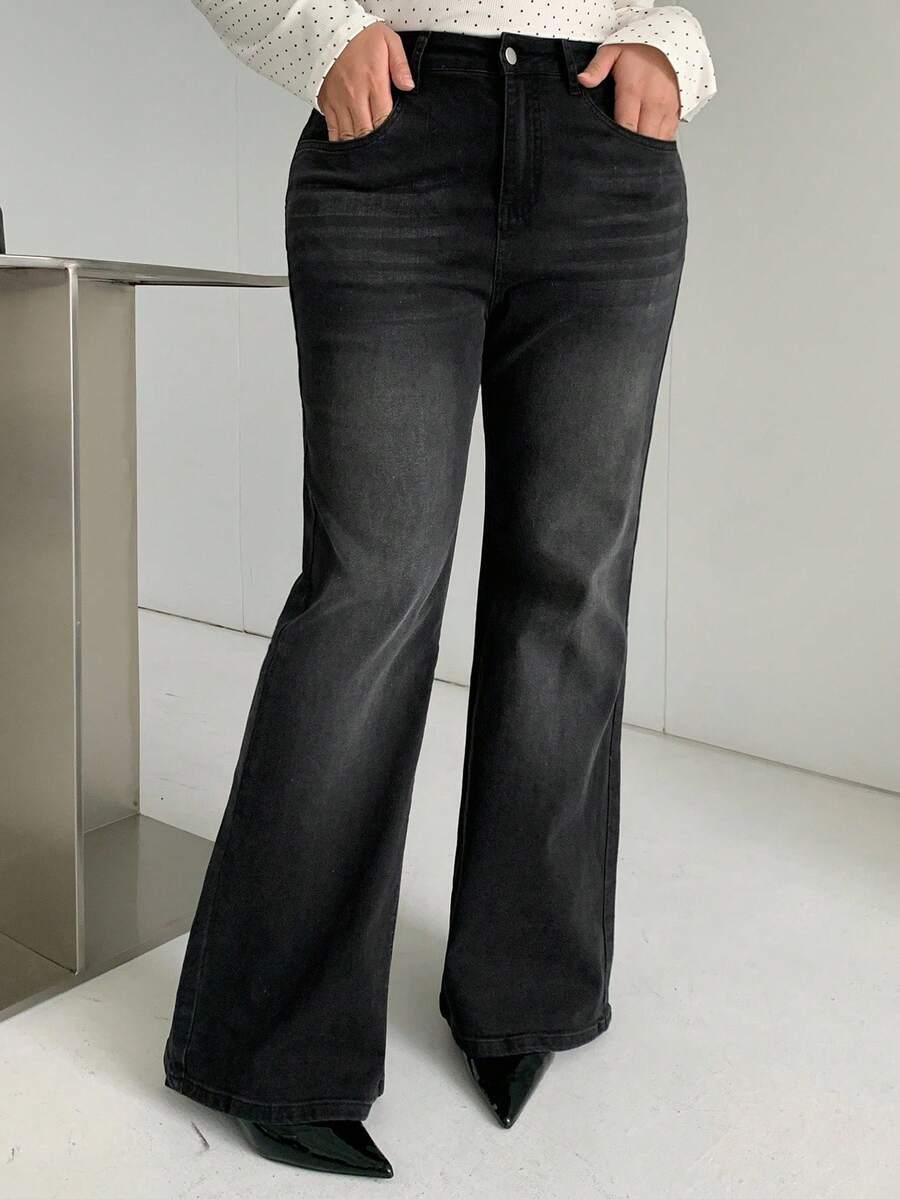 CZARNE SPODNIE JEANS