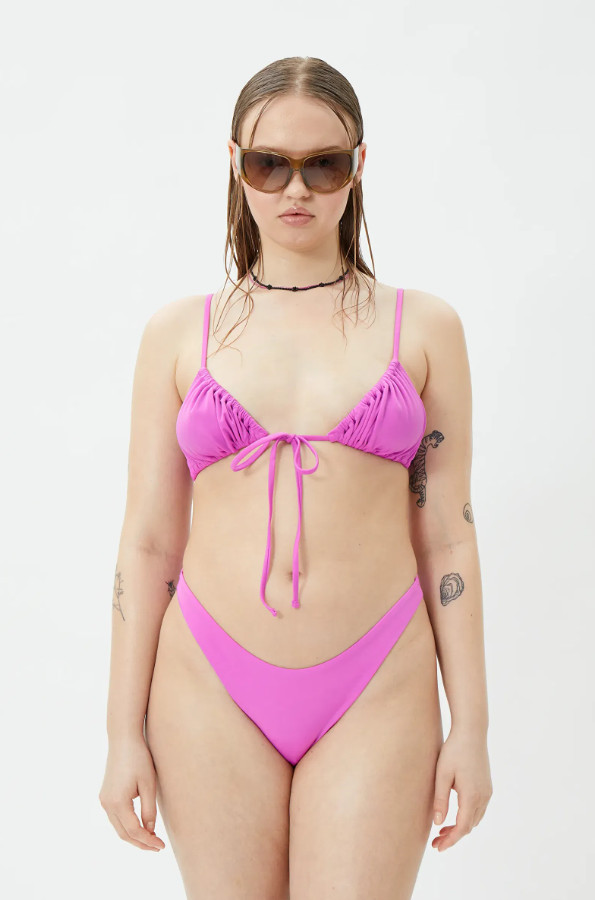 FIOLETOWA GÓRA OD BIKINI WIĄZANIE