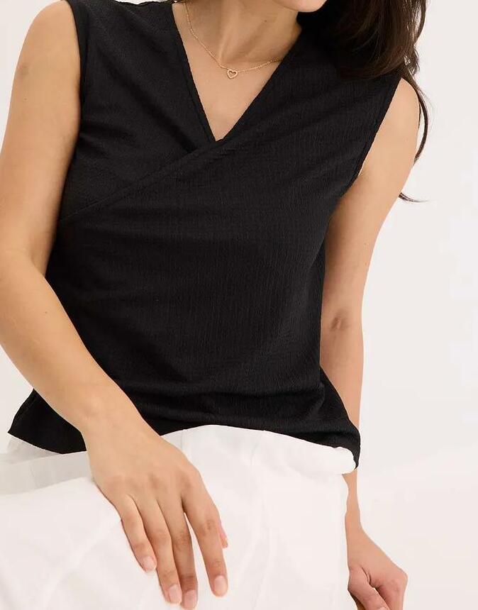BLUZKA DAMSKA PLUS SIZE KOPERTOWY DEKOLT 