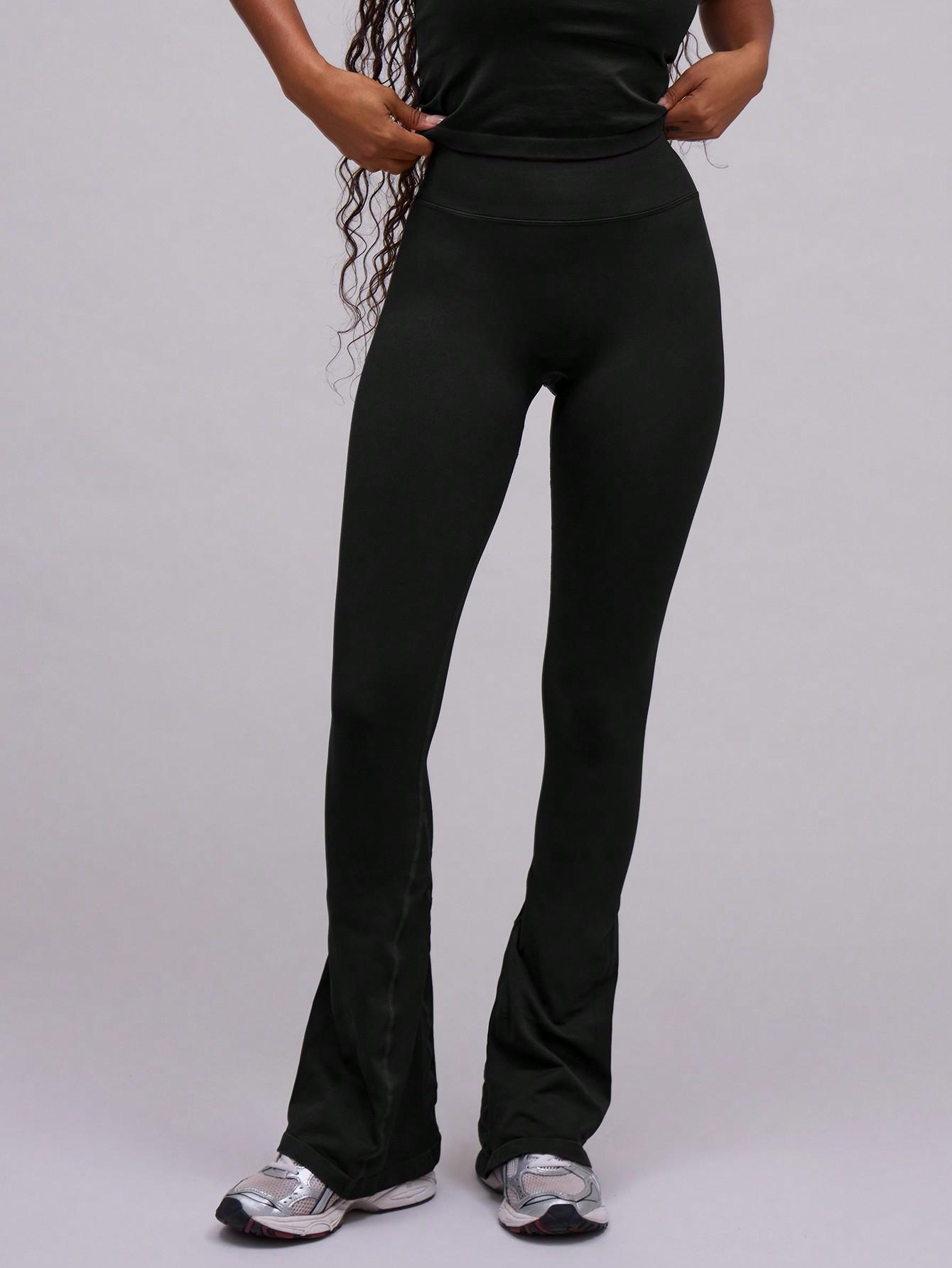 CZARNE LEGGINSY DZWONY WYSOKI STAN