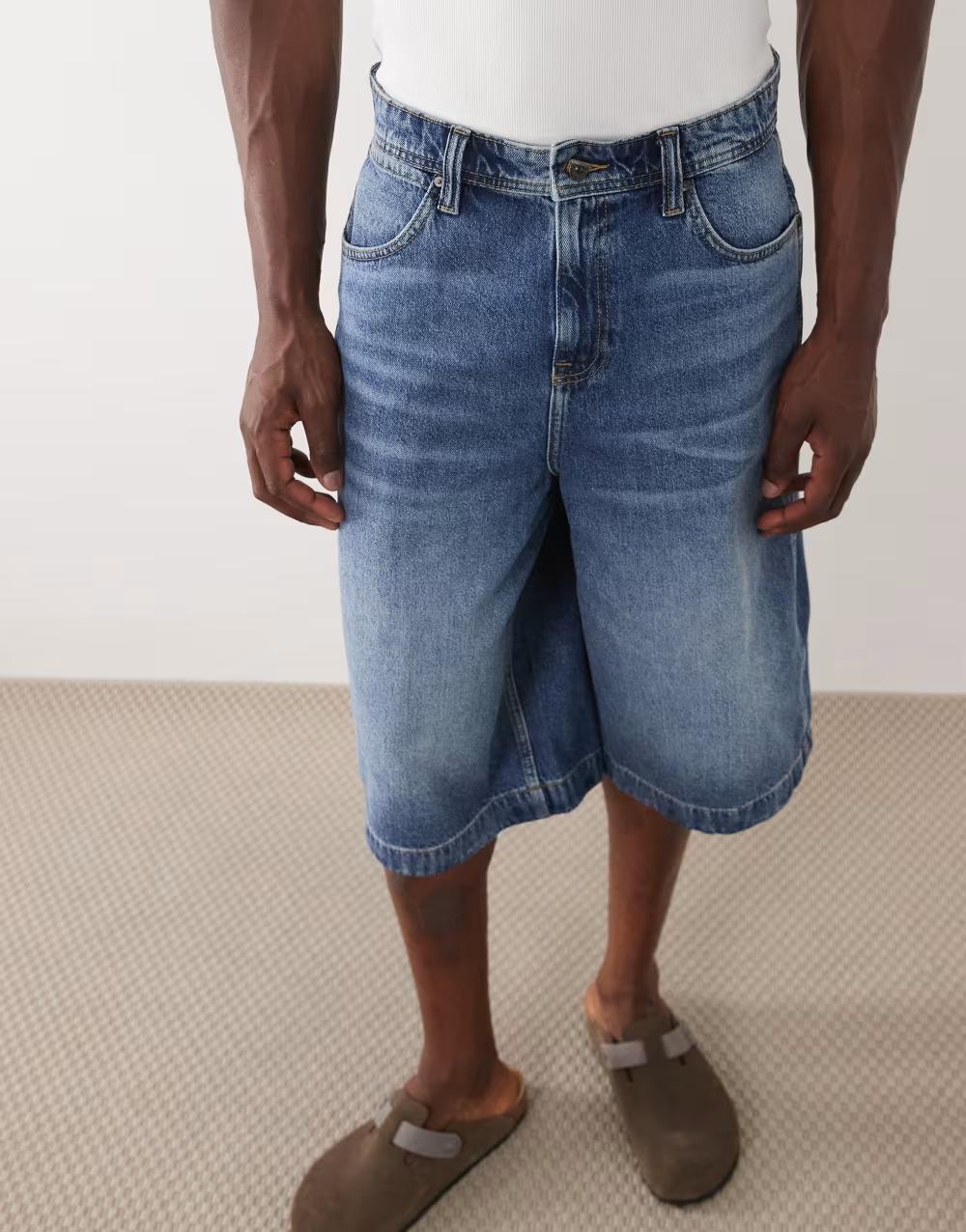 NIEBIESKIE SPODENKI JEANS