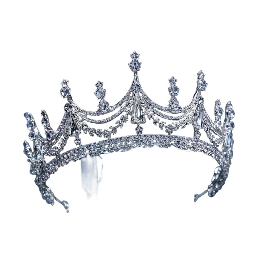 srebrny diadem zdobienia