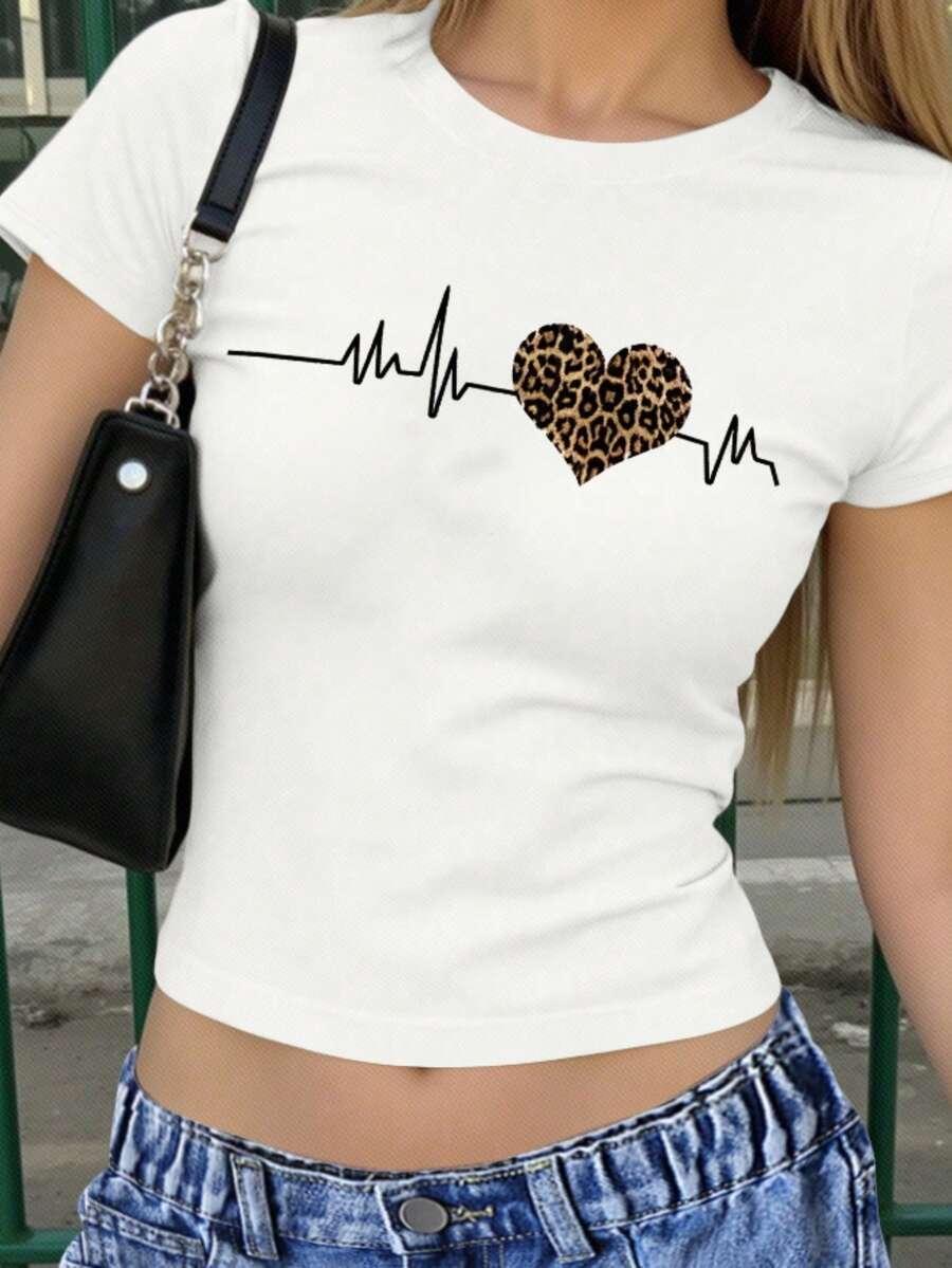 biały t-shirt nadruk 