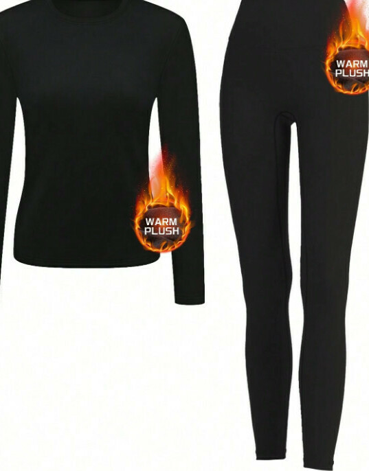 CZARNE OCIEPLANE LEGGINSY 