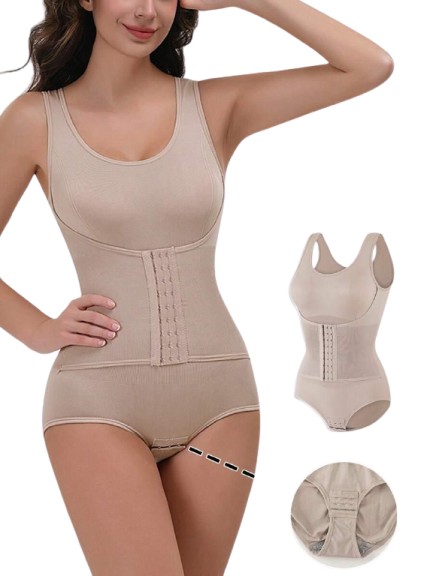 BEŻOWE BODY WYSZCZUPLAJĄCE