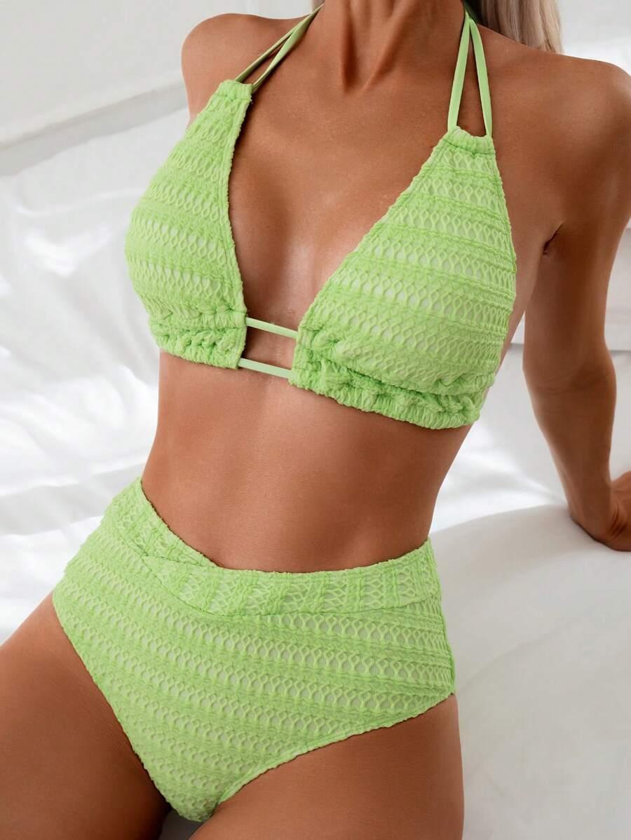 zielone dwuczęściowe bikini tekstura
