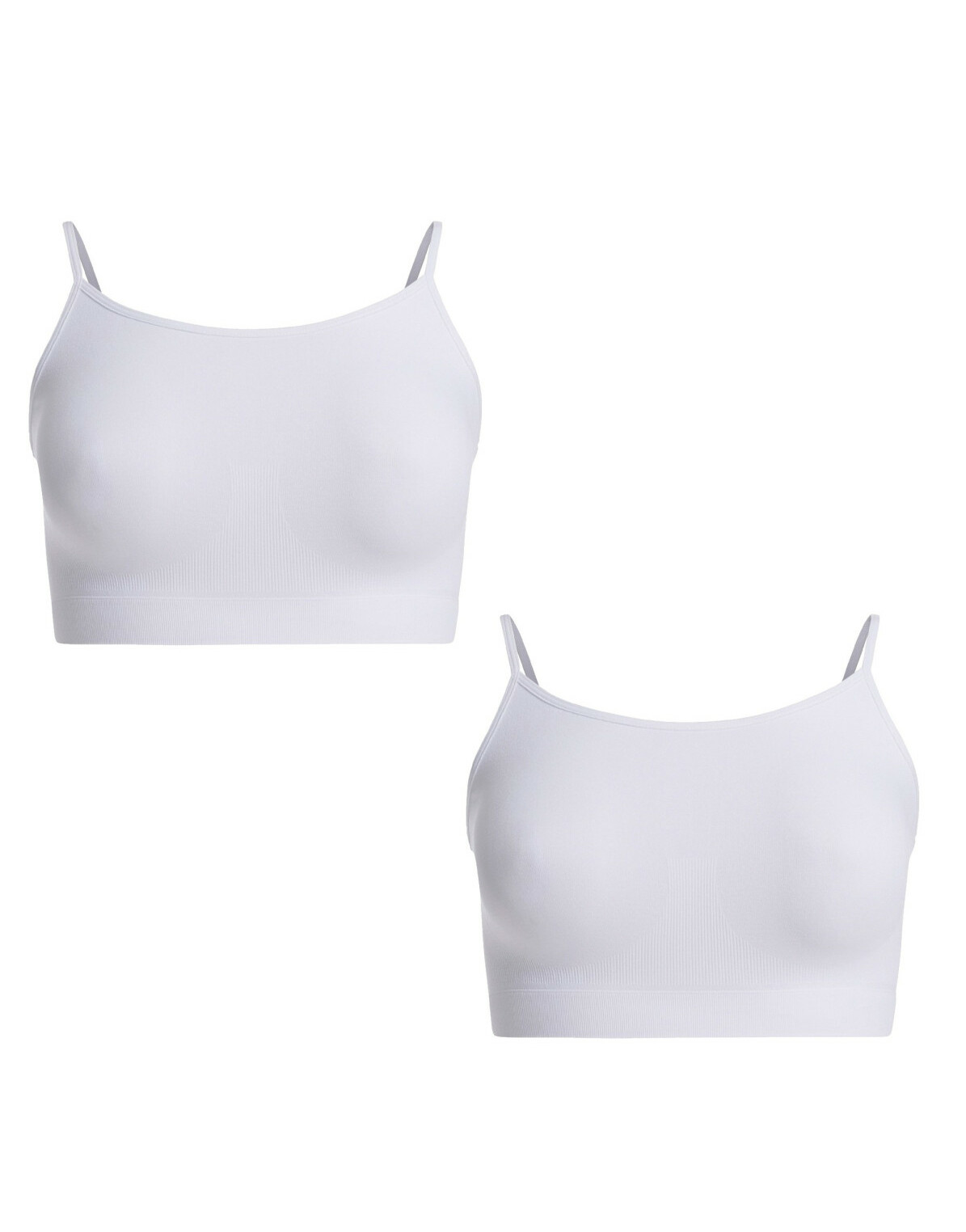 biały bezszwowy biustonosz 2-pack