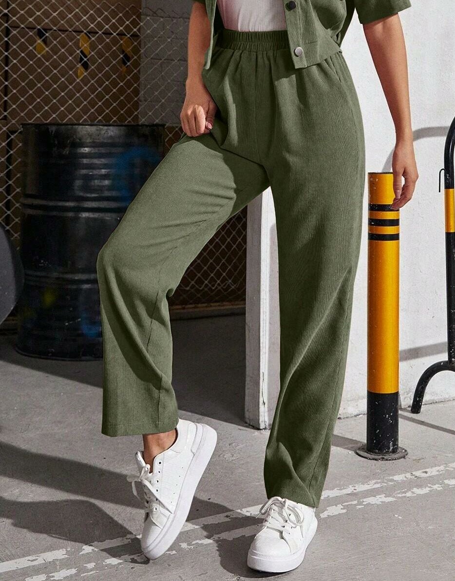 zielone spodnie casual