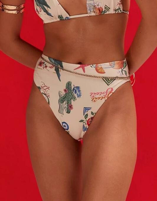 DÓŁ OD BIKINI WYSOKI STAN WZÓR