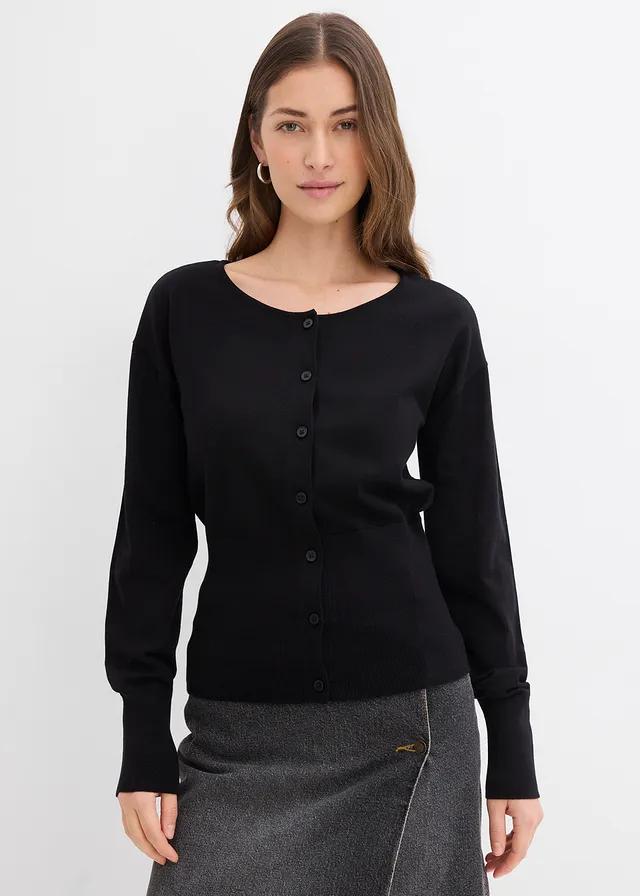 CZARNY SWETER GUZIKI