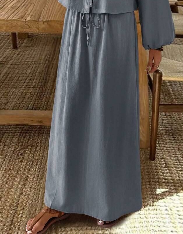 szara maxi spódnica 