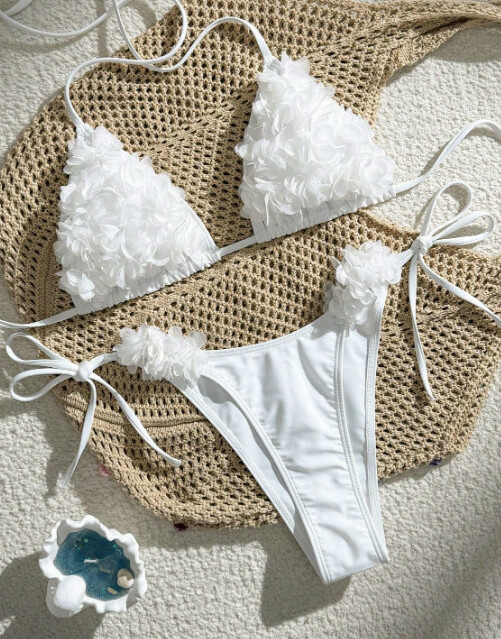 biały dół od bikini