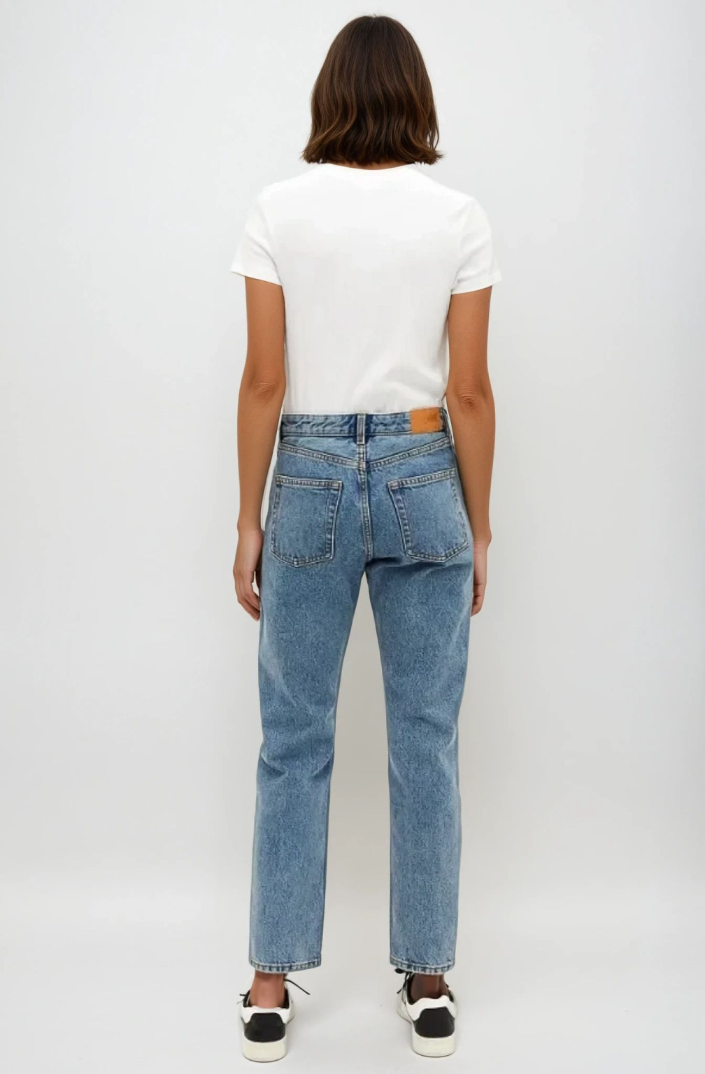 NIEBIESKIE PROSTE SPODNIE JEANS
