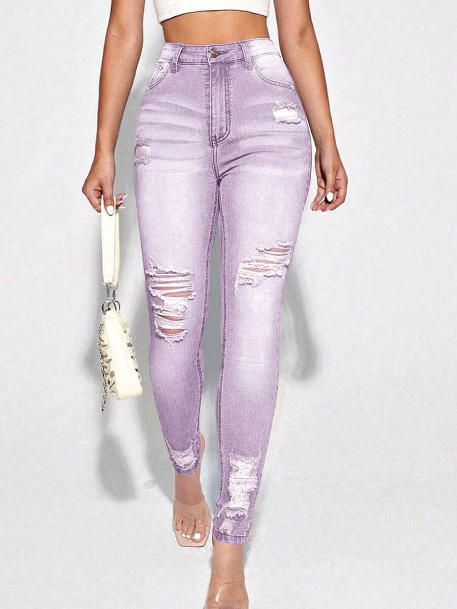 spodnie jeans wysoki stan 