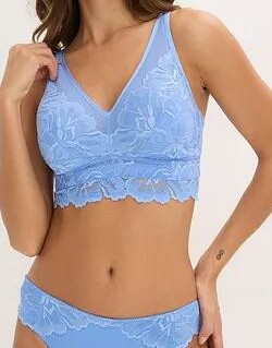 BIUSTONOSZ BRALETTE Z KWIATOWĄ KORONKĄ