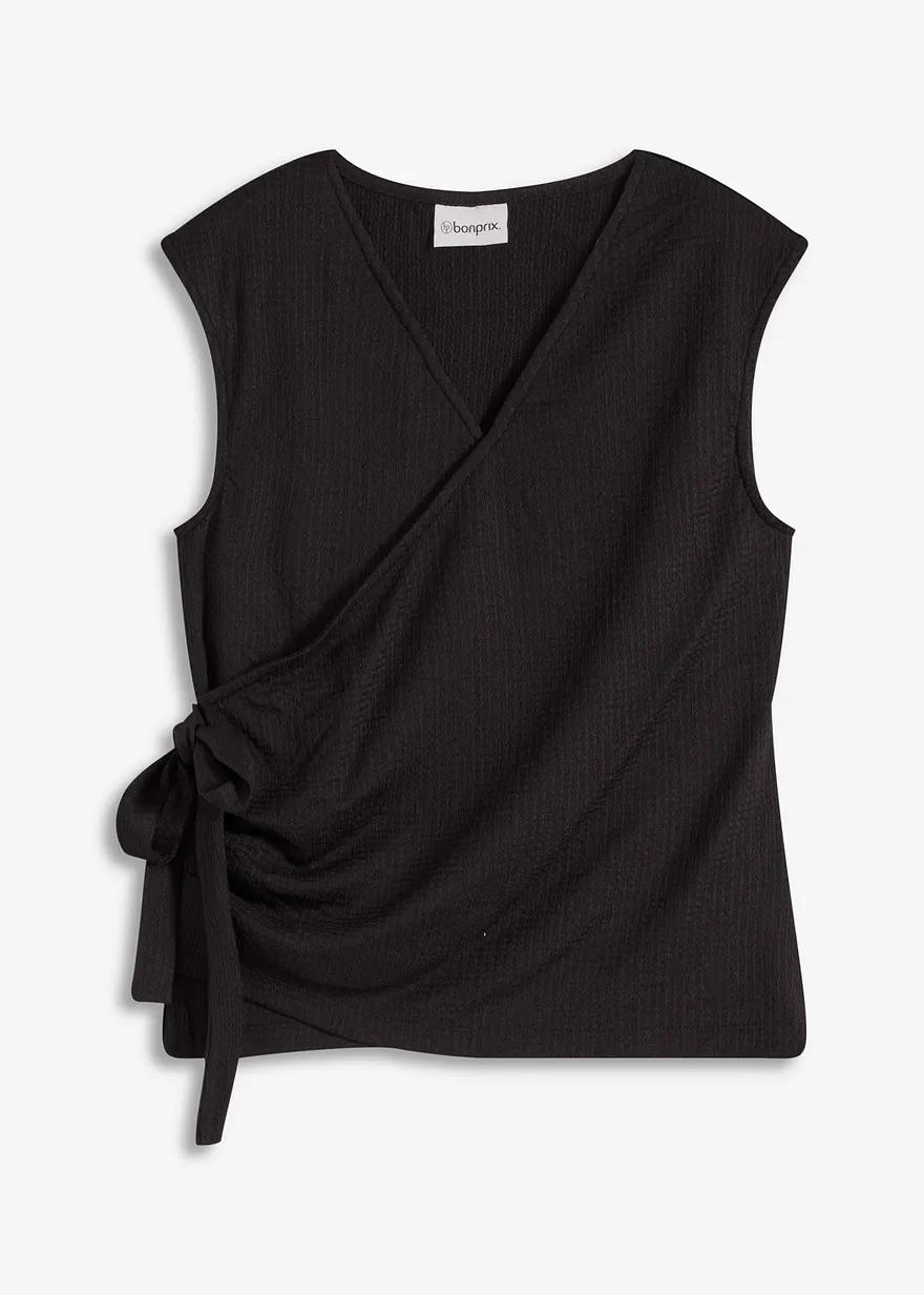 BLUZKA DAMSKA PLUS SIZE KOPERTOWY DEKOLT 