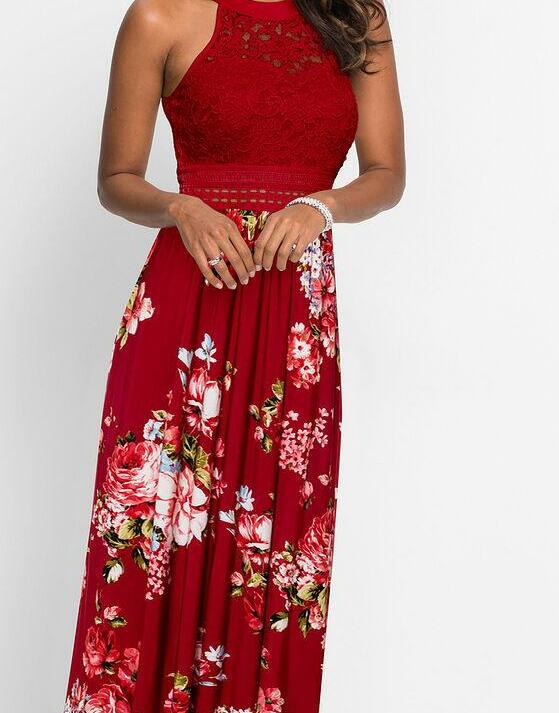 SUKIENKA MAXI W KWIATY
