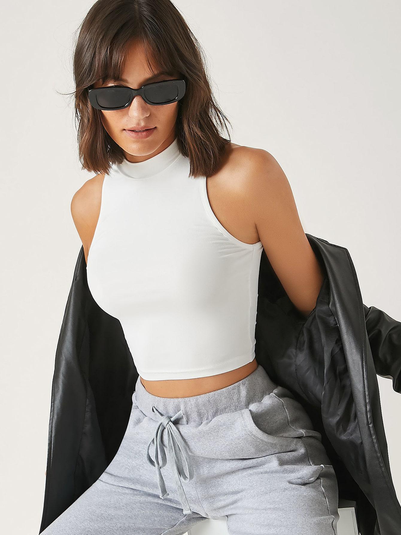 biały top casual