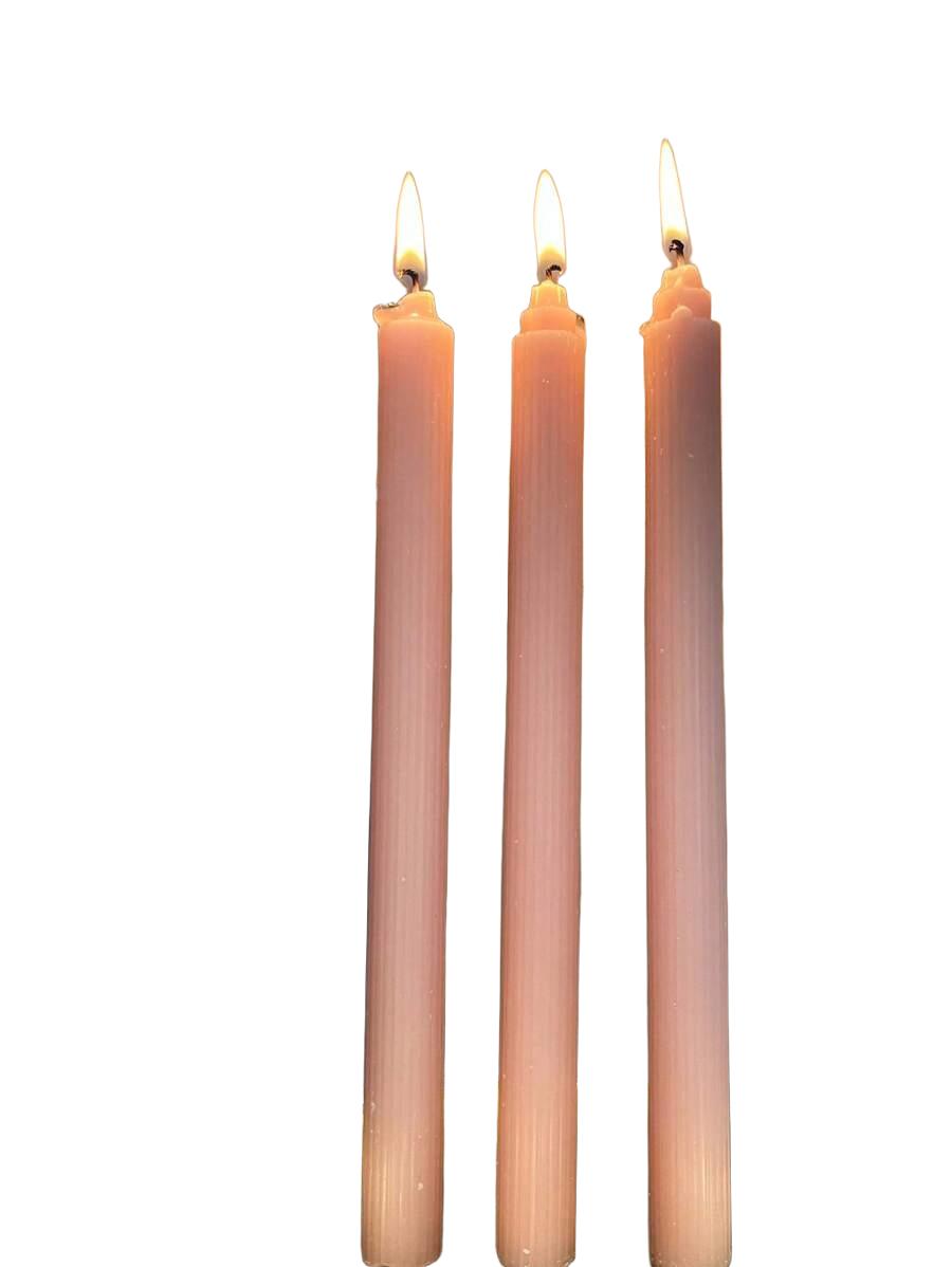 różowe świece 4-pack