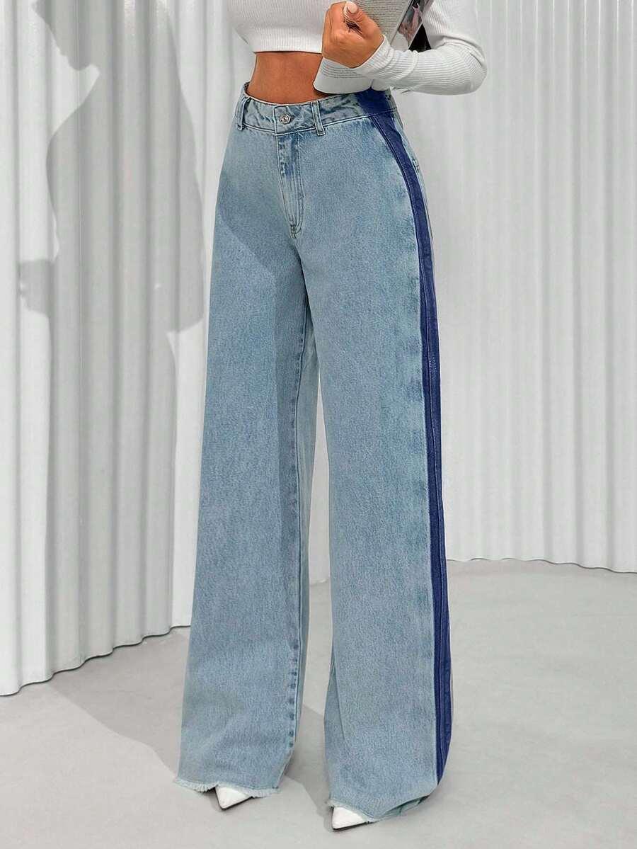 spodnie jeans wysoki stan
