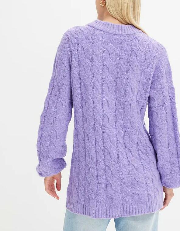 FIOLETOWY SWETER OVERSIZE 