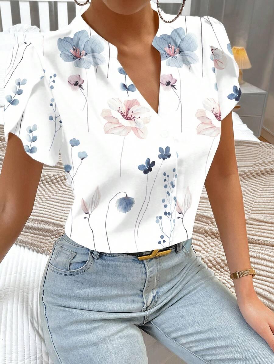 bluzka v neck 