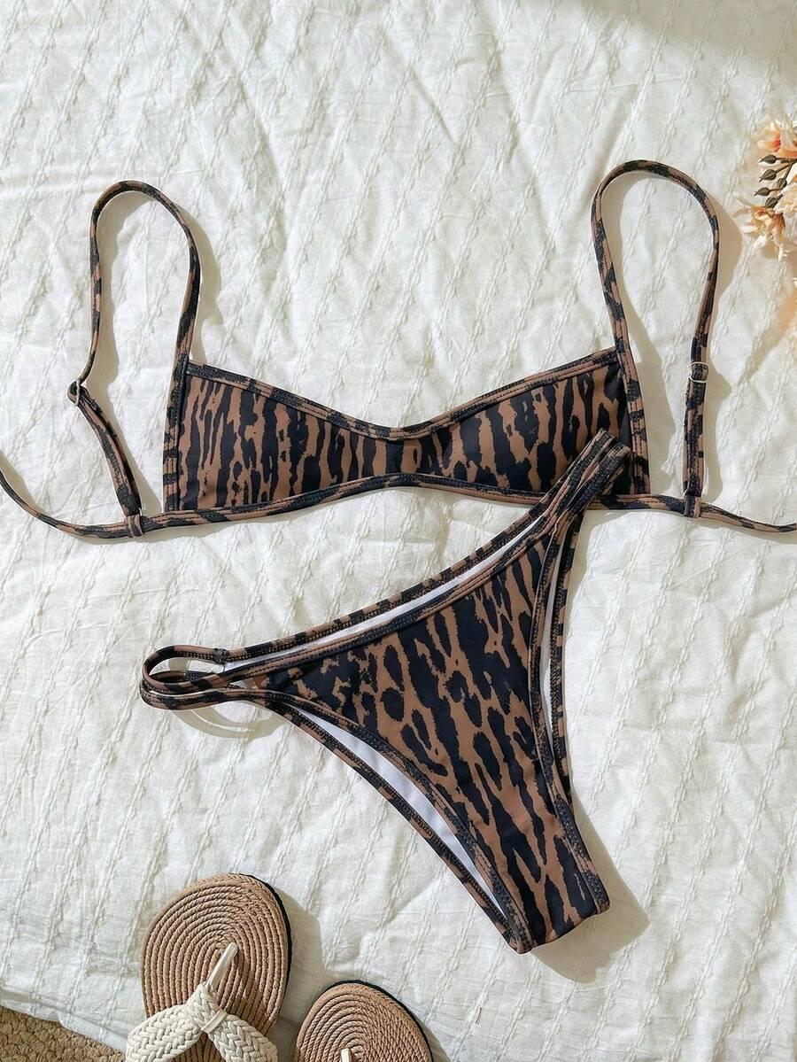 DWUCZĘŚCIOWY STRÓJ KĄPIELOWY ANIMAL PRINT