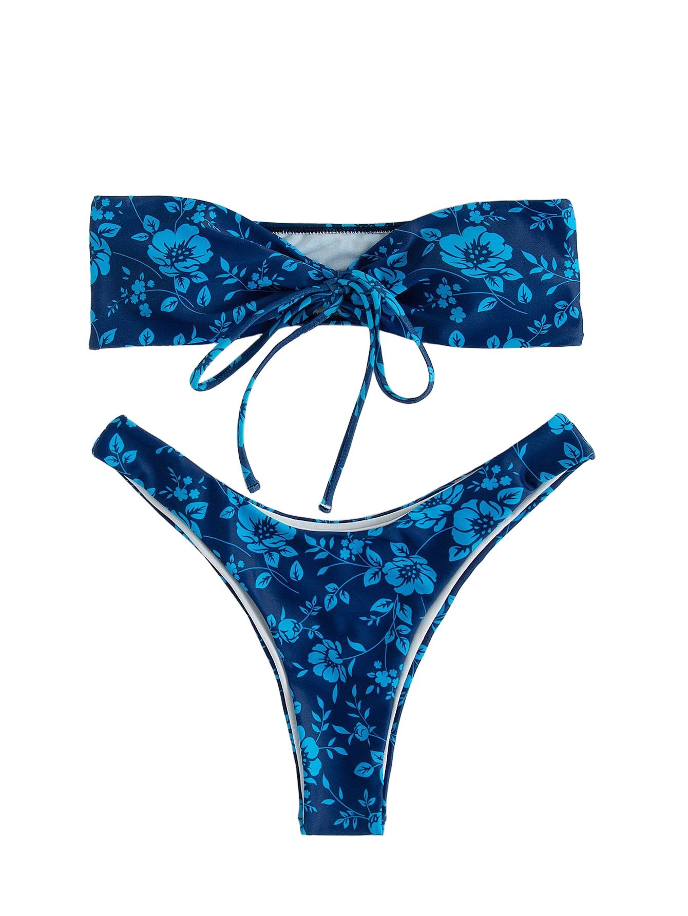 KOMPLET BIKINI W KWIATY