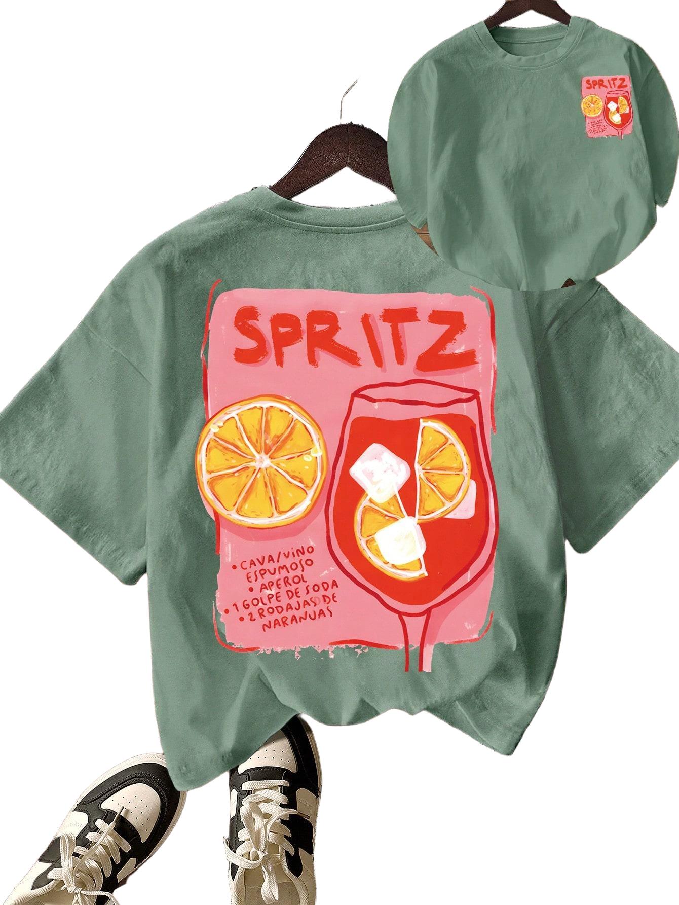 T-SHIRT DAMSKI Z NADRUKIEM