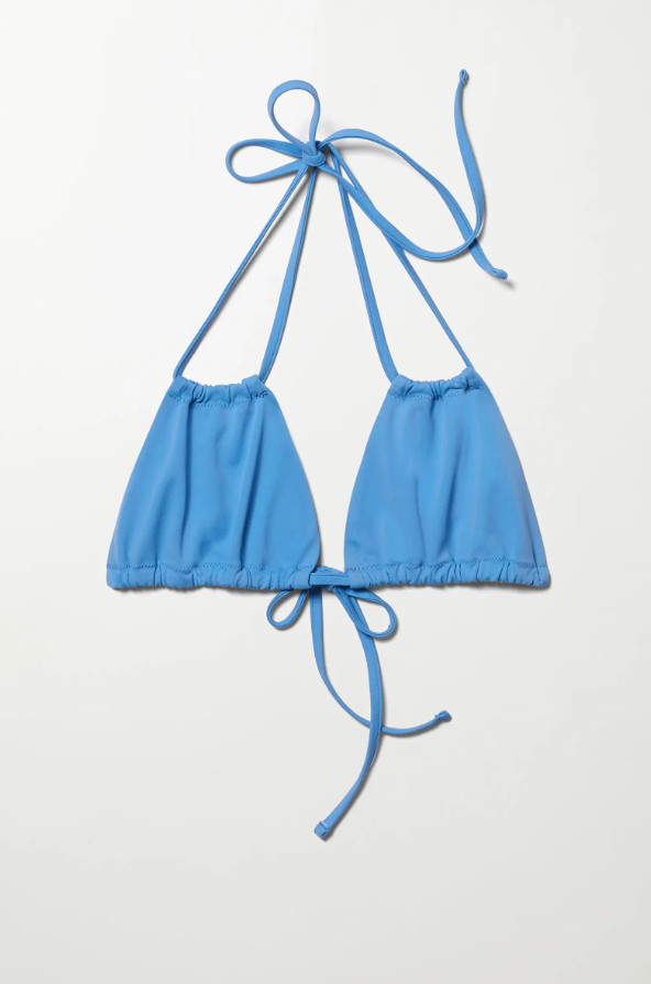 NIEBIESKA GÓRA OD BIKINI WIĄZANIE