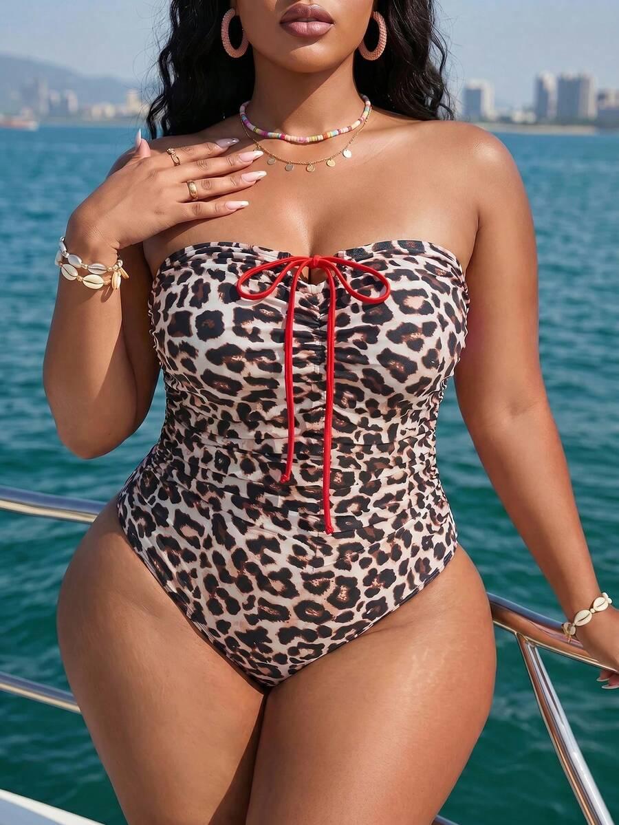jednoczęściowy STRÓJ kąpielowy animal print