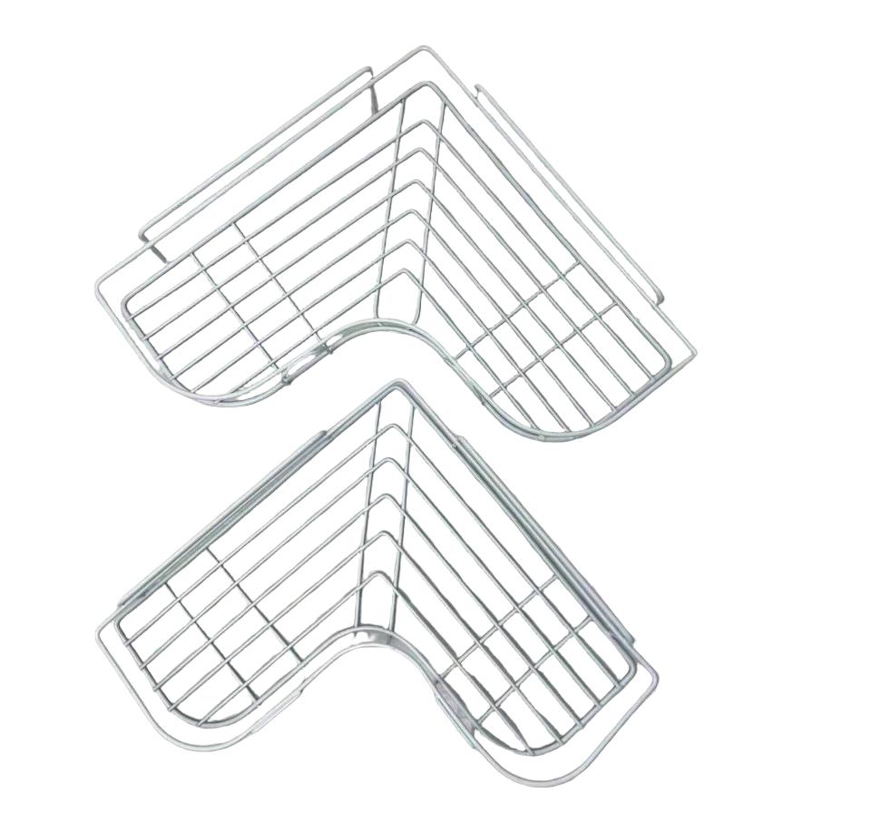 biała półka narożna do łazienki 2-pack