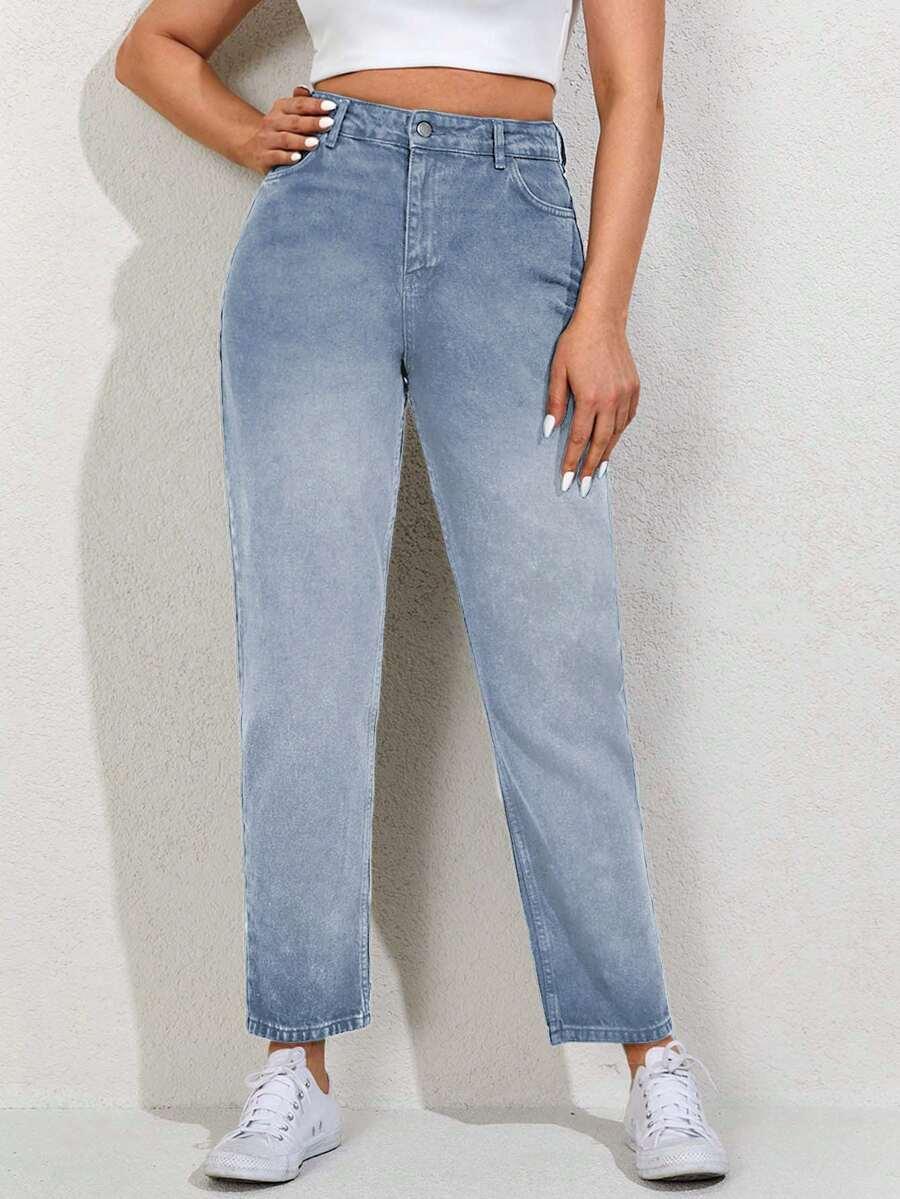 SPODNIE MOM JEANS