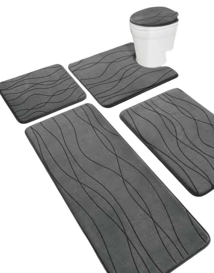 SZARY DYWANIK ŁAZIENKOWY 2-pack