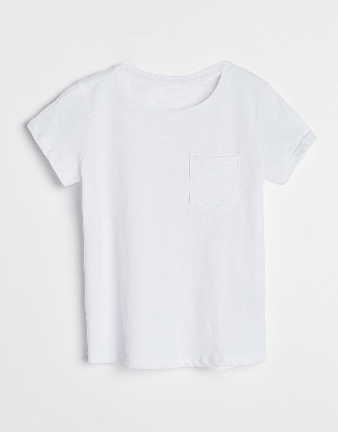 KLASYCZNY BIAŁY T-SHIRT KIESZONKA