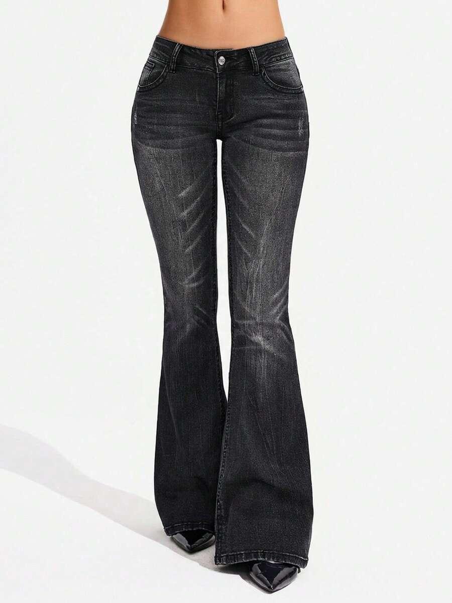 czarne spodnie jeans 