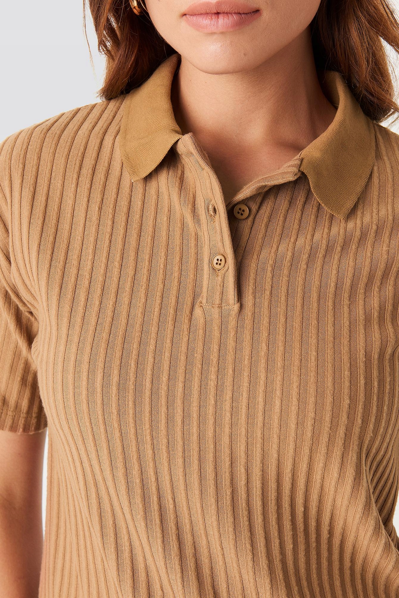 BRĄZOWA KOSZULKA POLO 