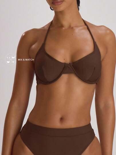 brązowa góra od bikini 