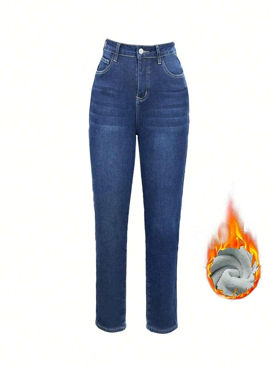 NIEBIESKIE SPODNIE JEANS RURKI