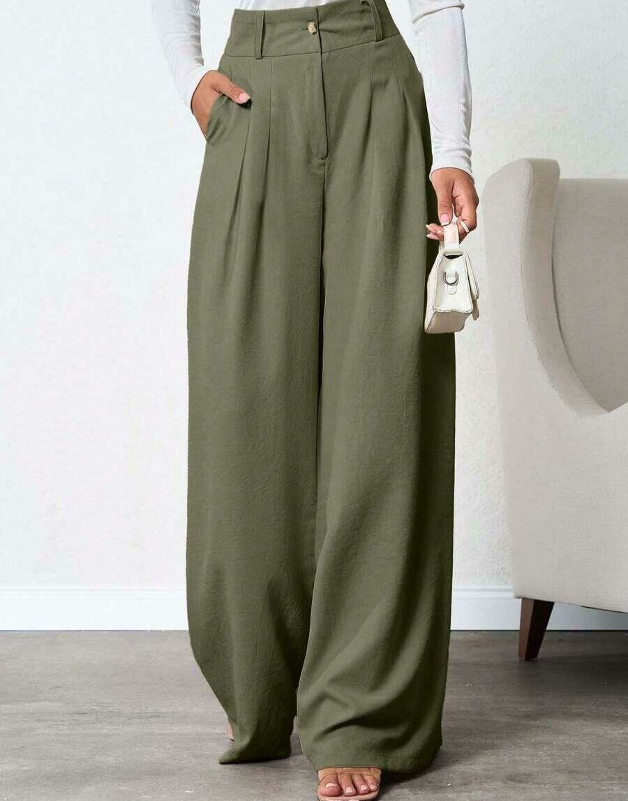 zielone spodnie casual