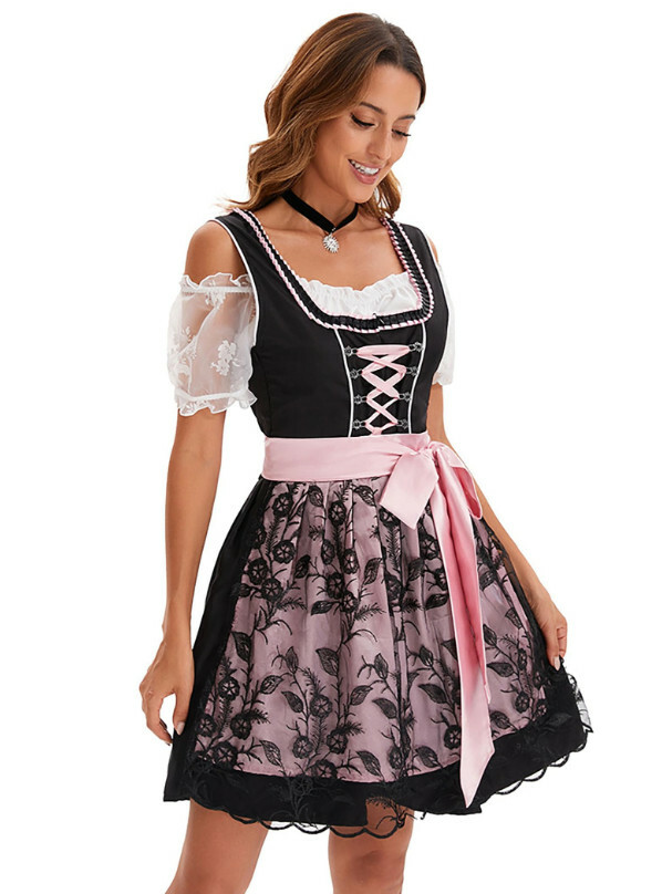 SUKIENKA TOP PAS KORONKA KOSTIUM BAWARSKI OKTOBERFEST 