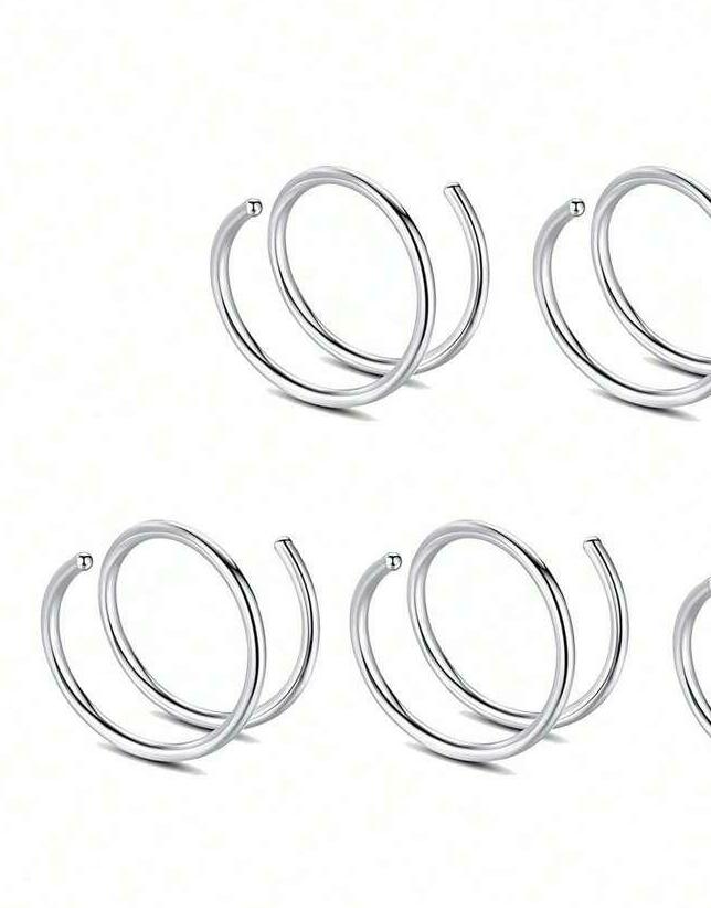 srebrne kolczyki 3-pack