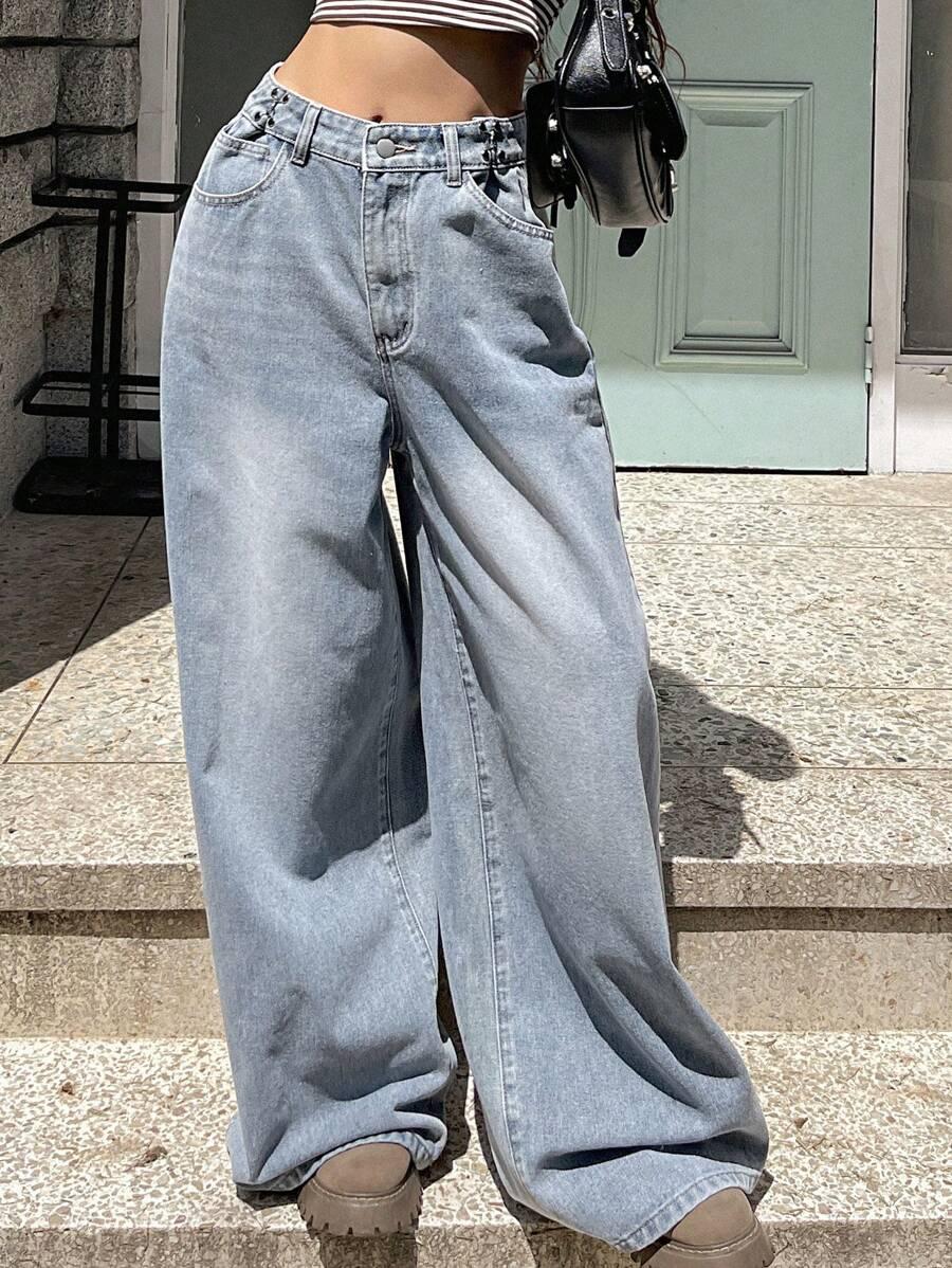 NIEBIESKIE SPODNIE JEANS