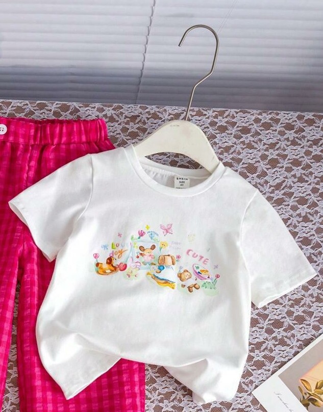 BIAŁY T-SHIRT PRINT 