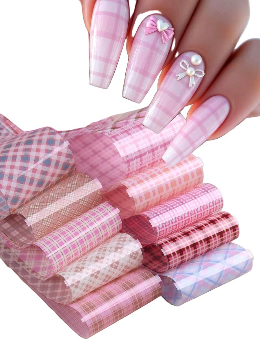 NAKLEJKI FOLIE NA PAZNOKCIE PRINT KRATKA 10-PACK