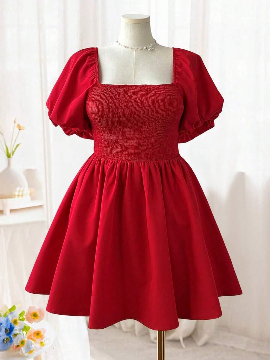 czerwona mini sukienka 