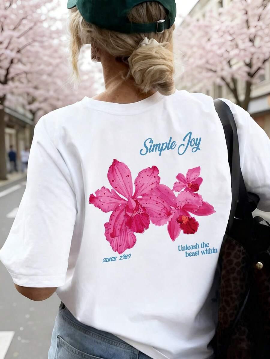 biały t-shirt nadruk