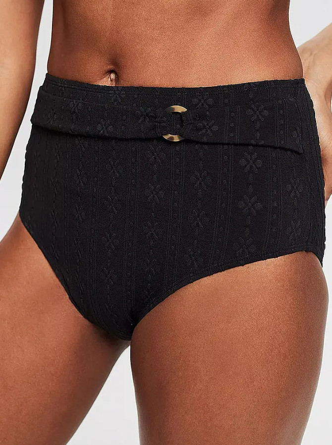 CZARNY DÓŁ OD BIKINI WYSOKI STAN