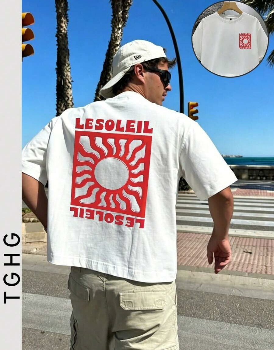 t-shirt oversize nadruk