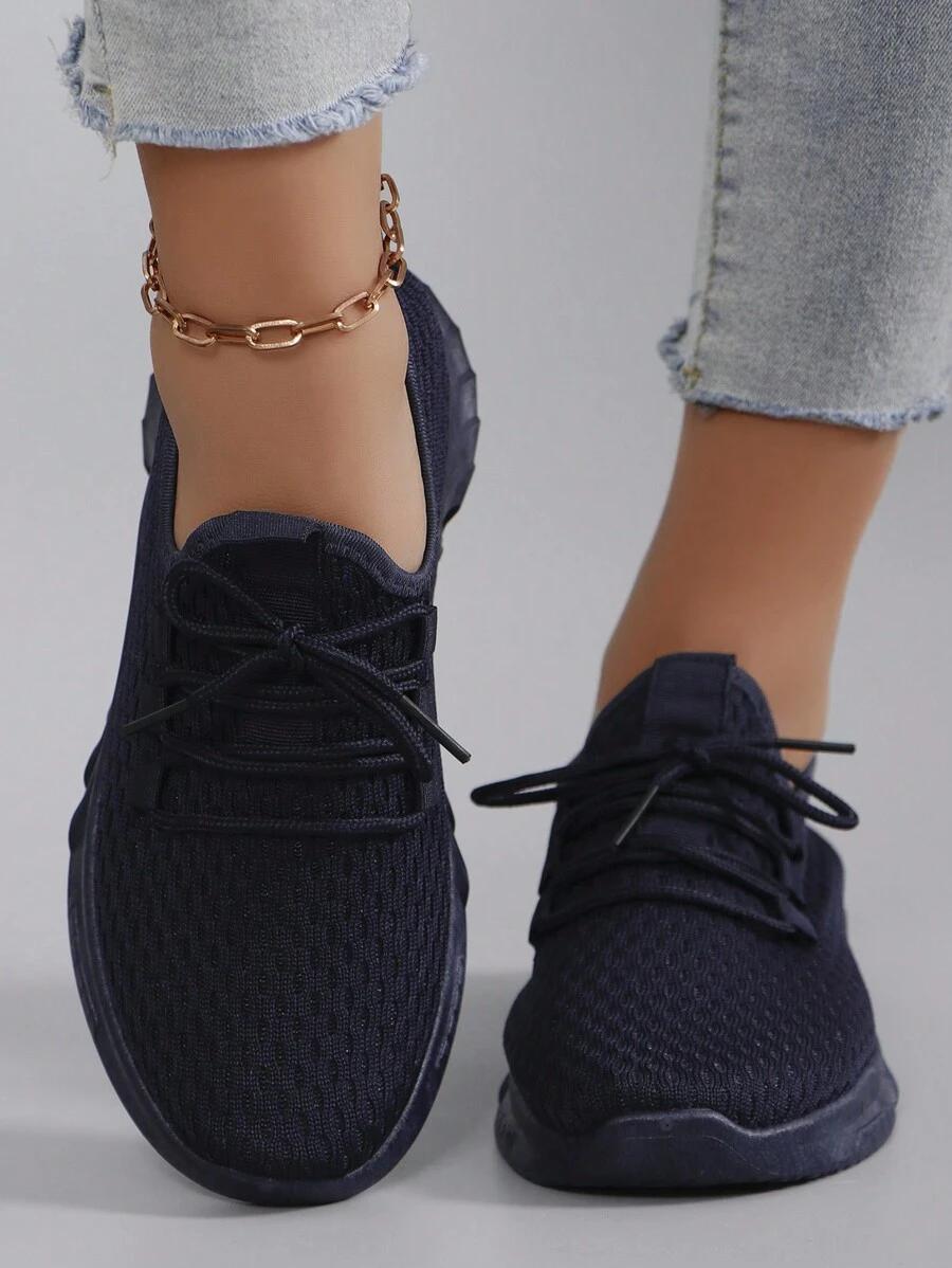 GRANATOWE SZNUROWANE BUTY SPORTOWE